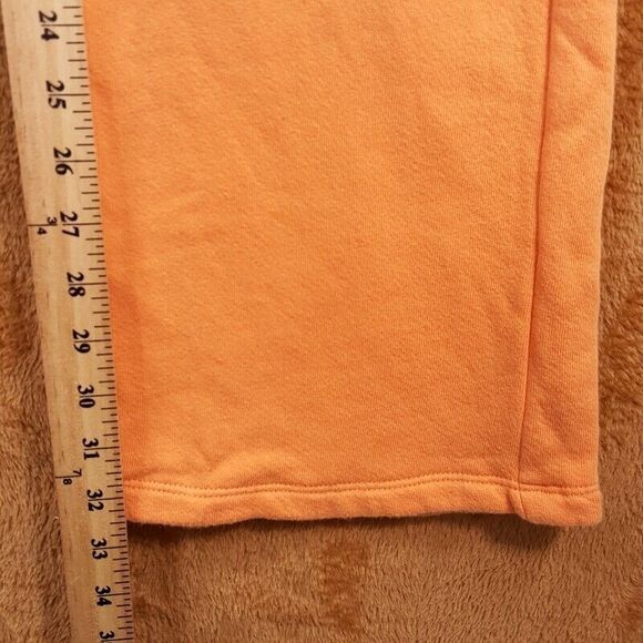 A.L.C. Sweatpants Womens XS Orange Pull On Drawstring Terry High Rise Lounge - Picture 8 of 9
